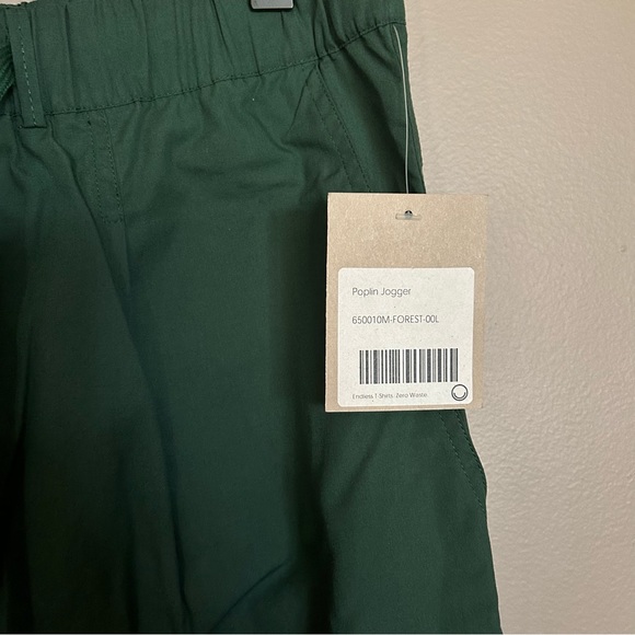 For Days Men’s Poplin Jogger in color Forest Organic Cotton Size Large - Picture 3 of 14